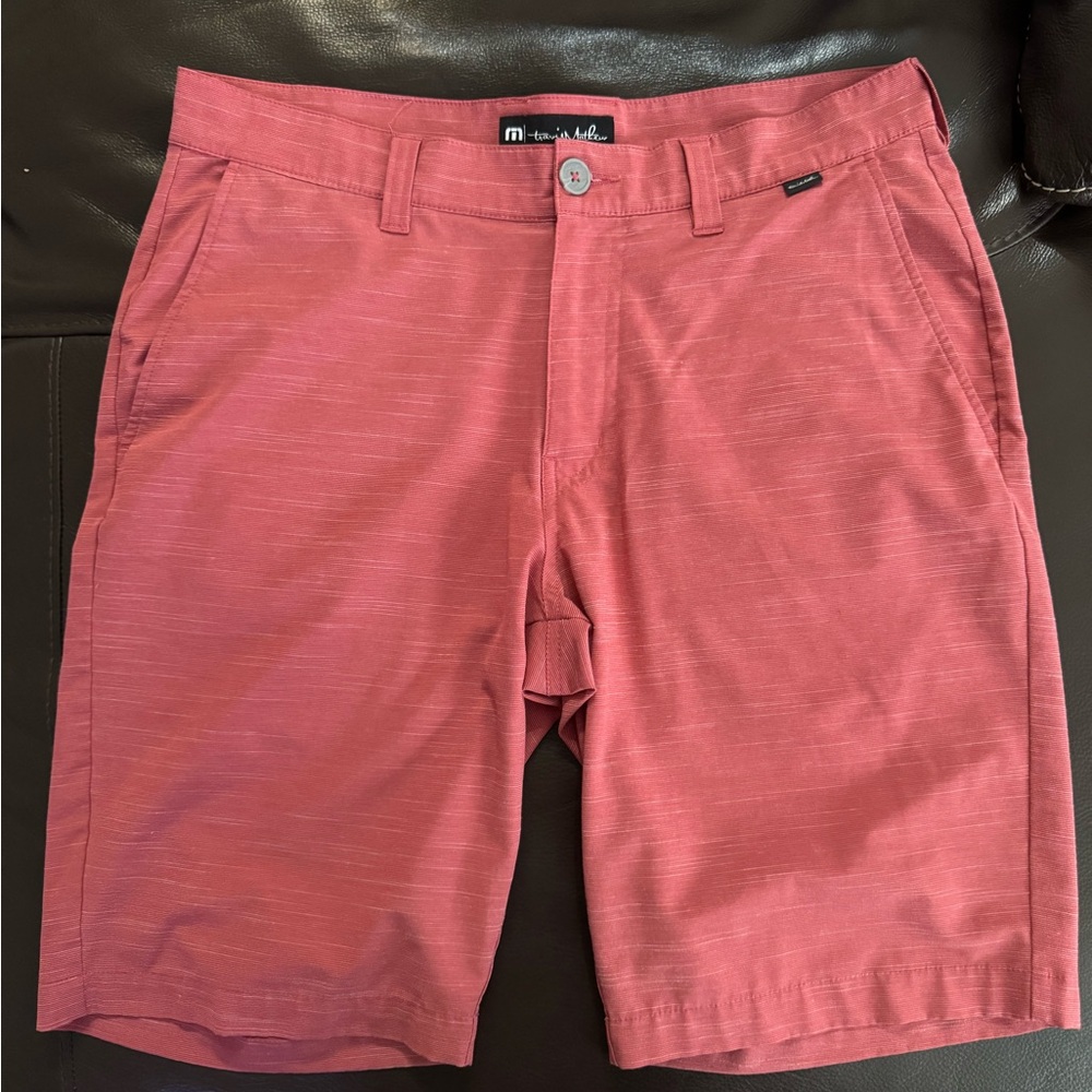 Travis Mathew Coral Flat Front Shorts